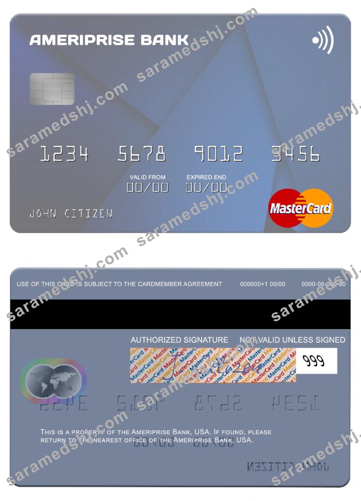 USA Ameriprise Bank mastercard